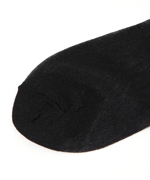 GLOBAL WORK Smile Seed Store（グローバルワーク スマイルシードストア）の「シアーハイクルーソックス/112303（ソックス/靴下・レディース・ベージュ系その他/ブラック・FREE）」の5枚目の写真