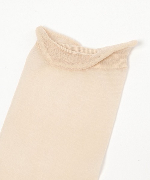 GLOBAL WORK Smile Seed Store（グローバルワーク スマイルシードストア）の「シアーハイクルーソックス/112303（ソックス/靴下・レディース・ベージュ系その他/ブラック・FREE）」の6枚目の写真