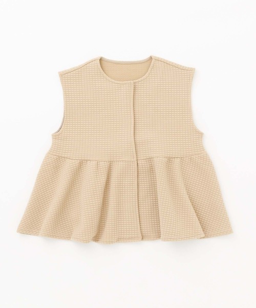 and it_（アンドイット）の「ワッフルキルトペプラムベスト（ベスト・レディース・ベージュ/アイボリー/ブラック・M）」の17枚目の写真