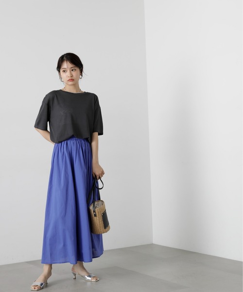 N.(N. Natural Beauty Basic)(エヌエヌナチュラルビューティーベーシック)の「◆スラブ天竺シアーカットソー(Tシャツ/カットソー・レディース・ホワイト/ピンク/チャコールグレー・MEDIUM)」の21枚目の写真