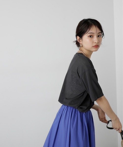 N.(N. Natural Beauty Basic)(エヌエヌナチュラルビューティーベーシック)の「◆スラブ天竺シアーカットソー(Tシャツ/カットソー・レディース・ホワイト/ピンク/チャコールグレー・MEDIUM)」の22枚目の写真