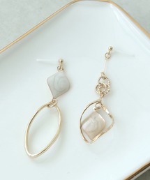 マーブルエポアシメセラミックポストピアス