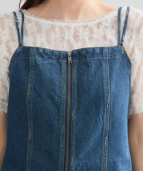 Kastane(カスタネ)の「【SET UP対応】デニムビスチェチュニック(キャミソール・レディース・ブルー系その他5/ブルー系その他2/ブラック・FREE)」の9枚目の写真