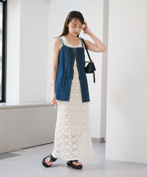Kastane デニムビスチェチュニック セール】【SET UP対応】デニムビスチェチュニック（キャミソール