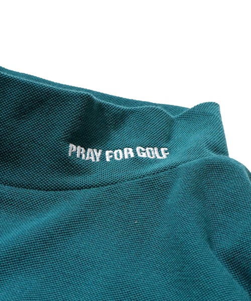 BENCH AT THE GREENE GOLF(ベンチアットザグリーンゴルフ)の「BENCH AT THE GREENE GOLF / EMBRO MOCK NECK SHIRT/ゴルフウェア 接触冷感・吸水速乾・消臭加工(Tシャツ/カットソー・メンズ・ブラック/オフホワイト/グリーン・MEDIUM/LARGE/X-LARGE)」の14枚目の写真