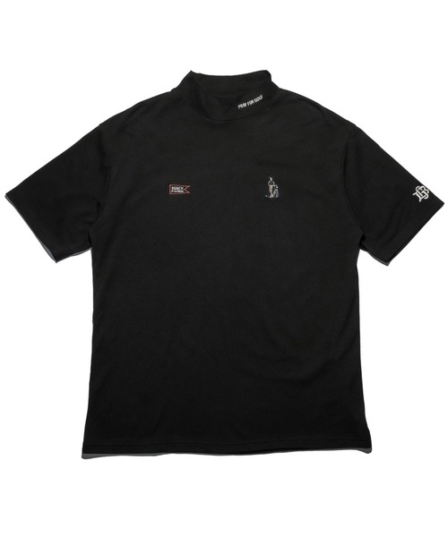 BENCH AT THE GREENE GOLF(ベンチアットザグリーンゴルフ)の「BENCH AT THE GREENE GOLF / EMBRO MOCK NECK SHIRT/ゴルフウェア 接触冷感・吸水速乾・消臭加工(Tシャツ/カットソー・メンズ・ブラック/オフホワイト/グリーン・MEDIUM/LARGE/X-LARGE)」の20枚目の写真