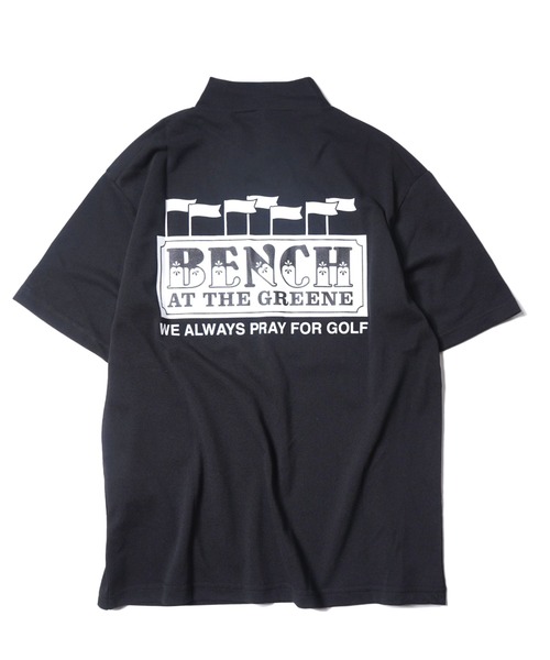 BENCH AT THE GREENE GOLF(ベンチアットザグリーンゴルフ)の「BENCH AT THE GREENE GOLF / EMBRO MOCK NECK SHIRT/ゴルフウェア 接触冷感・吸水速乾・消臭加工(Tシャツ/カットソー・メンズ・ブラック/オフホワイト/グリーン・MEDIUM/LARGE/X-LARGE)」の18枚目の写真