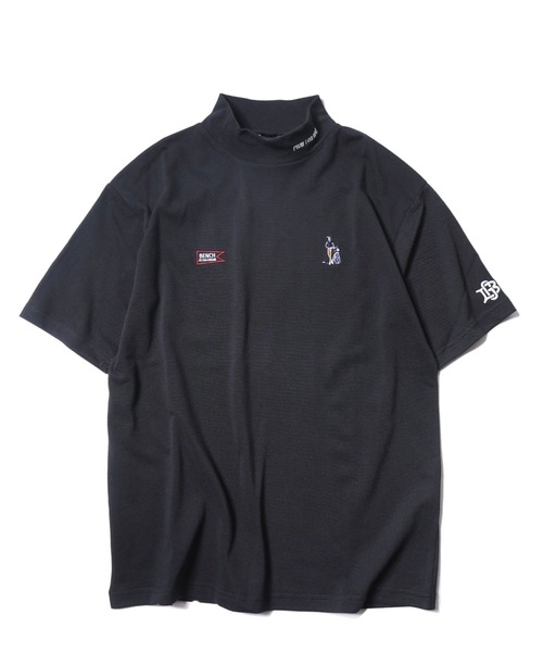 BENCH AT THE GREENE GOLF(ベンチアットザグリーンゴルフ)の「BENCH AT THE GREENE GOLF / EMBRO MOCK NECK SHIRT/ゴルフウェア 接触冷感・吸水速乾・消臭加工(Tシャツ/カットソー・メンズ・ブラック/オフホワイト/グリーン・MEDIUM/LARGE/X-LARGE)」の19枚目の写真
