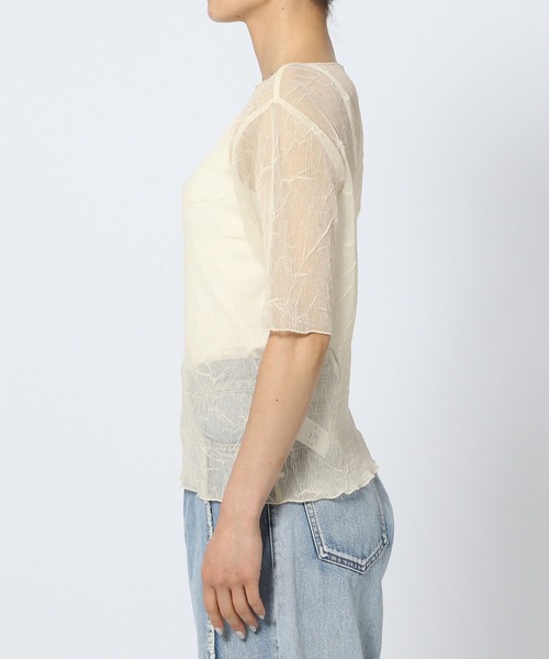 LOWRYS FARM(ローリーズファーム)の「シワカコウジャガード5S 122435(Tシャツ/カットソー・レディース・チャコールグレー/オレンジ/アイボリー・FREE)」の17枚目の写真