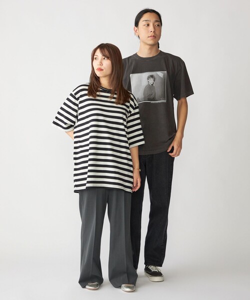 SHIPS(シップス)の「【WEB限定】SHIPS: ワンポイント ロゴ フレンチ ボーダー Tシャツ(Tシャツ/カットソー・メンズ・ブルー/ブラック/ネイビー・SMALL/MEDIUM/LARGE/X-LARGE)」の11枚目の写真