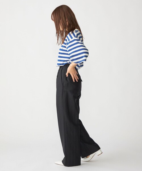 SHIPS(シップス)の「【WEB限定】SHIPS: ワンポイント ロゴ フレンチ ボーダー Tシャツ(Tシャツ/カットソー・メンズ・ブルー/ブラック/ネイビー・SMALL/MEDIUM/LARGE/X-LARGE)」の17枚目の写真