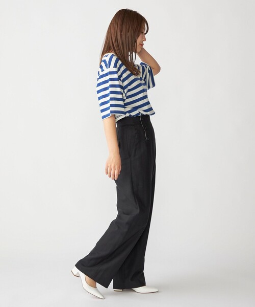 SHIPS(シップス)の「【WEB限定】SHIPS: ワンポイント ロゴ フレンチ ボーダー Tシャツ(Tシャツ/カットソー・メンズ・ブルー/ブラック/ネイビー・SMALL/MEDIUM/LARGE/X-LARGE)」の19枚目の写真