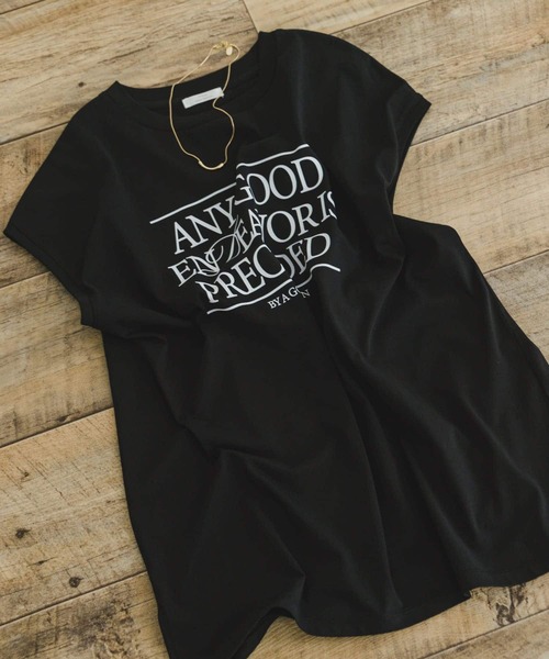 ITEMS URBANRESEARCH（アイテムズ アーバンリサーチ）の「ルーズロゴフレンチTシャツ（Tシャツ/カットソー・レディース・ベージュ/ホワイト/ブラック・FREE）」の20枚目の写真