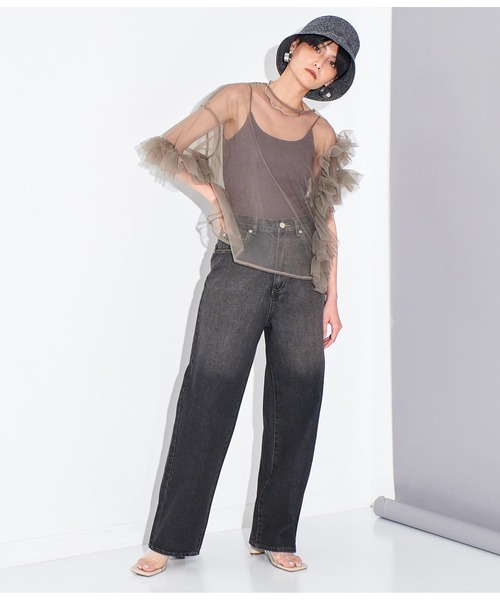 Settimissimo（セッティミッシモ）の「アシンメトリーチュールレースシアープルオーバー（Tシャツ/カットソー・レディース・グレー/アイボリー・FREE）」の15枚目の写真
