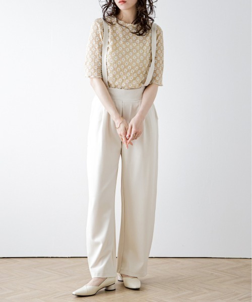 La-gemme(ラジェム)の「立体的フラワートップス(Tシャツ/カットソー・レディース・ベージュ系その他/ブラック×ベージュ/アイボリー/ブラック・フリー)」の16枚目の写真