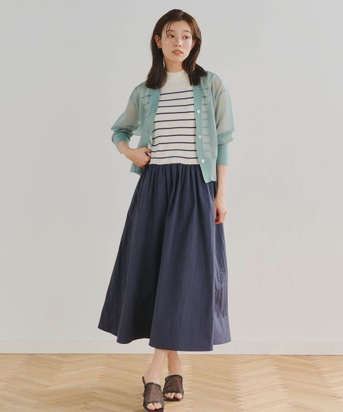 Droite lautreamont(ドロワットロートレアモン)の「ハイツイストボーダードッキングワンピース(ワンピース・レディース・ブラック系その他/グレー系その他/ダークネイビー・M/S)」の22枚目の写真