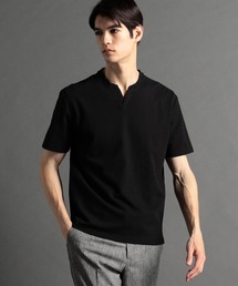 MONSIEUR NICOLE | 【ex/tra】千鳥サッカージャージー キーネックTシャツ(Tシャツ/カットソー)