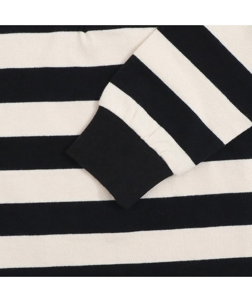 KP BOY（ケーピーボーイ）の「ワッペン付き太ボーダー長袖ラガーシャツ(90～140)（シャツ/ブラウス・キッズ・サックスブルー/ブラック・100cm/110cm/90cm/120cm/130cm）」の17枚目の写真