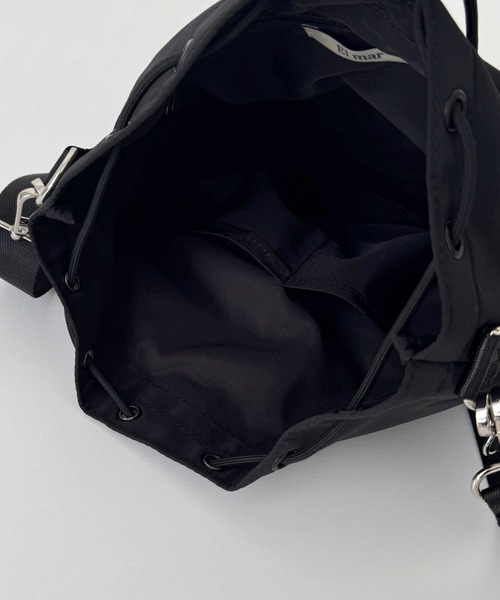 CANAL JEAN（キャナルジーン）の「El mar　ナイロンドローストリング2wayBAG（ショルダーバッグ・レディース・ブラック・ONE SIZE）」の8枚目の写真