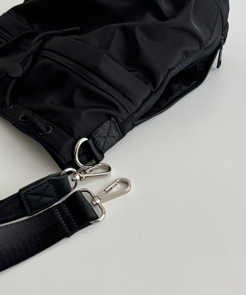 CANAL JEAN（キャナルジーン）の「El mar　ナイロンドローストリング2wayBAG（ショルダーバッグ・レディース・ブラック・ONE SIZE）」の18枚目の写真