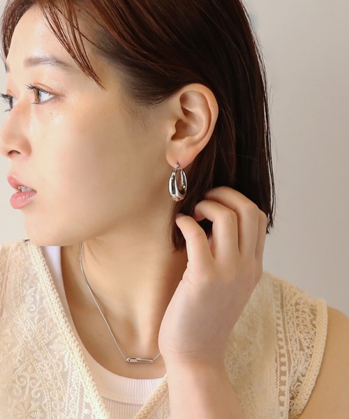 moichou（モイシュ）の「[moichou]ステンレスフープピアス（ピアス（両耳用）・レディース・ゴールド/シルバー・ONE SIZE）」の2枚目の写真