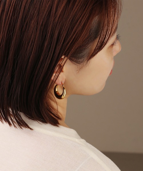 moichou（モイシュ）の「[moichou]ステンレスフープピアス（ピアス（両耳用）・レディース・ゴールド/シルバー・ONE SIZE）」の3枚目の写真