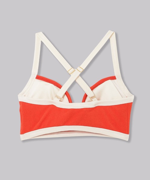 THINGS THAT MATTER（シングス ザット マター）の「RECYCLING PILE SWIM BRALETTE / リサイクリングパイルスイムブラレット（水着・レディース・レッド/ブラック・2/1）」の5枚目の写真