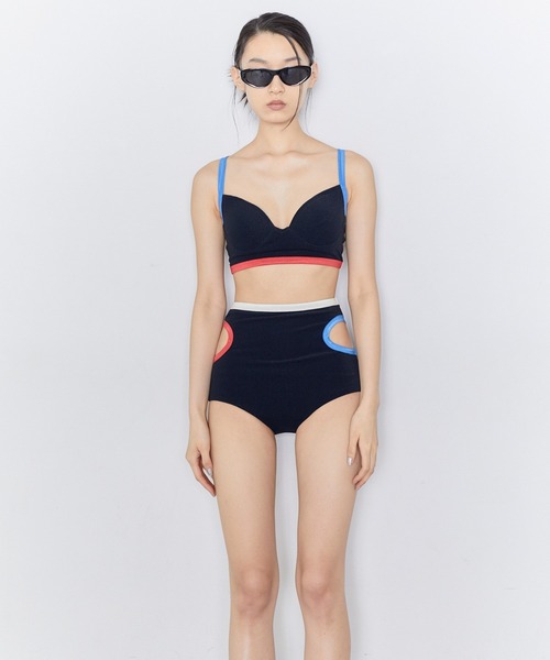 THINGS THAT MATTER（シングス ザット マター）の「RECYCLING PILE SWIM BRALETTE / リサイクリングパイルスイムブラレット（水着・レディース・レッド/ブラック・2/1）」の20枚目の写真