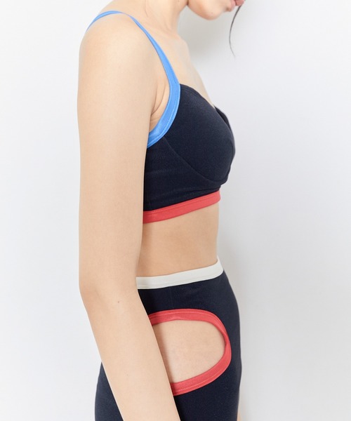 THINGS THAT MATTER（シングス ザット マター）の「RECYCLING PILE SWIM BRALETTE / リサイクリングパイルスイムブラレット（水着・レディース・レッド/ブラック・2/1）」の17枚目の写真