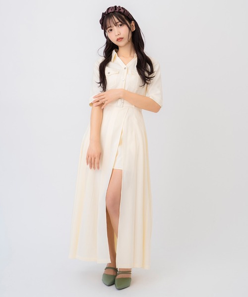 最先端 REDYAZEL（レディアゼル）の「【ゆんコラボ】アシメプリーツ ワンピース