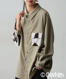 OWNth（オンス）の「墨汁柄切替シャツ（シャツ/ブラウス）」