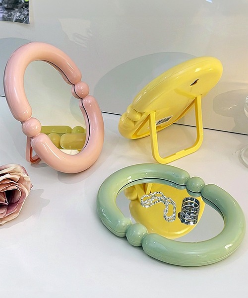 shyam inspiration(シャムインスピレーション)の「ラウンドぷっくり ミラー(ミラー・レディース・イエロー/グリーン/ピンク・FREE)」の7枚目の写真