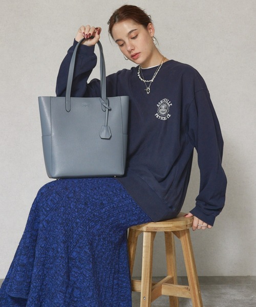 Ungrid（アングリッド）の「【Ungrid/アングリッド】キーハウス付きラージトートバッグ（トートバッグ・レディース・グレイッシュベージュ/ブラック/アイボリー/ブルーグレー/グレー・FREE）」の5枚目の写真