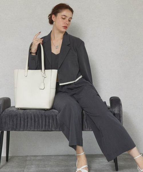 Ungrid（アングリッド）の「【Ungrid/アングリッド】キーハウス付きラージトートバッグ（トートバッグ・レディース・グレイッシュベージュ/ブラック/アイボリー/ブルーグレー/グレー・FREE）」の22枚目の写真