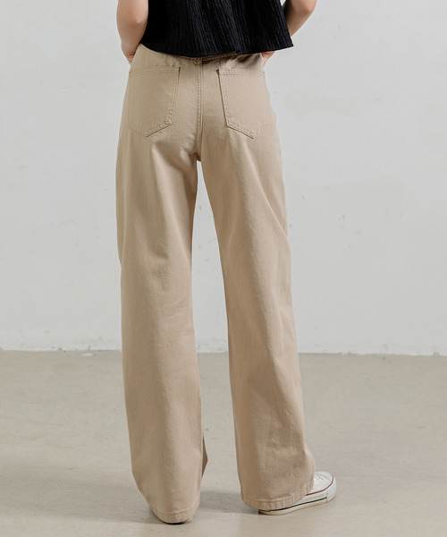 DAY CLOSET(デイ クローゼット)の「レディース スラっと美脚ハイウエストデニムストレートパンツ(デニムパンツ・レディース・ホワイト/ベージュ/ブラック/パープル・S/XL/M/L)」の18枚目の写真