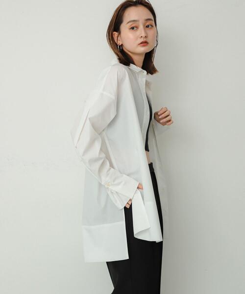 SENSE OF PLACE by URBAN RESEARCH(センスオブプレイスバイアーバンリサーチ)の「チュニックルーズシャツ(Tシャツ/カットソー・レディース・チャコールグレー/オフホワイト/ライトブルー/ブルー系その他/グレー系その他・ONE)」の7枚目の写真