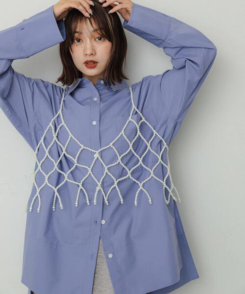 SENSE OF PLACE by URBAN RESEARCH(センスオブプレイスバイアーバンリサーチ)の「チュニックルーズシャツ(Tシャツ/カットソー・レディース・チャコールグレー/オフホワイト/ライトブルー/ブルー系その他/グレー系その他・ONE)」の12枚目の写真