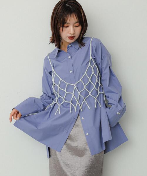 SENSE OF PLACE by URBAN RESEARCH(センスオブプレイスバイアーバンリサーチ)の「チュニックルーズシャツ(Tシャツ/カットソー・レディース・チャコールグレー/オフホワイト/ライトブルー/ブルー系その他/グレー系その他・ONE)」の13枚目の写真
