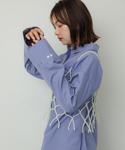 SENSE OF PLACE by URBAN RESEARCH(センスオブプレイスバイアーバンリサーチ)の「チュニックルーズシャツ(Tシャツ/カットソー・レディース・チャコールグレー/オフホワイト/ライトブルー/ブルー系その他/グレー系その他・ONE)」の15枚目の写真