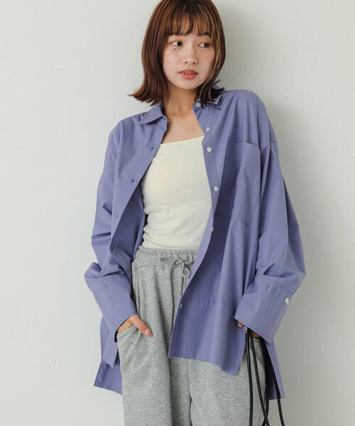 SENSE OF PLACE by URBAN RESEARCH(センスオブプレイスバイアーバンリサーチ)の「チュニックルーズシャツ(Tシャツ/カットソー・レディース・チャコールグレー/オフホワイト/ライトブルー/ブルー系その他/グレー系その他・ONE)」の16枚目の写真