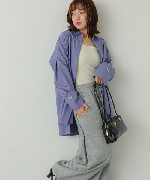 SENSE OF PLACE by URBAN RESEARCH(センスオブプレイスバイアーバンリサーチ)の「チュニックルーズシャツ(Tシャツ/カットソー・レディース・チャコールグレー/オフホワイト/ライトブルー/ブルー系その他/グレー系その他・ONE)」の18枚目の写真