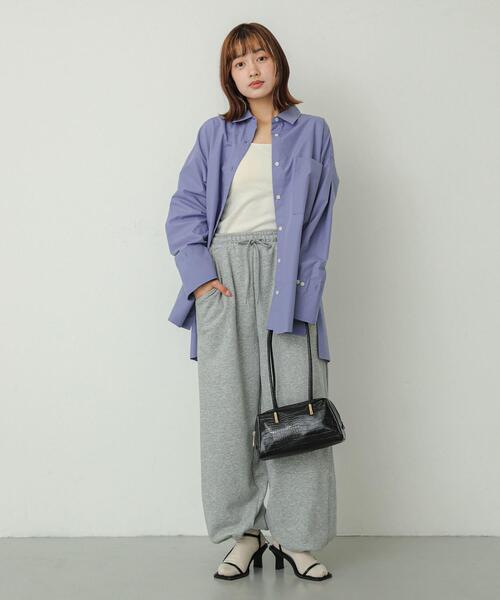 SENSE OF PLACE by URBAN RESEARCH(センスオブプレイスバイアーバンリサーチ)の「チュニックルーズシャツ(Tシャツ/カットソー・レディース・チャコールグレー/オフホワイト/ライトブルー/ブルー系その他/グレー系その他・ONE)」の20枚目の写真