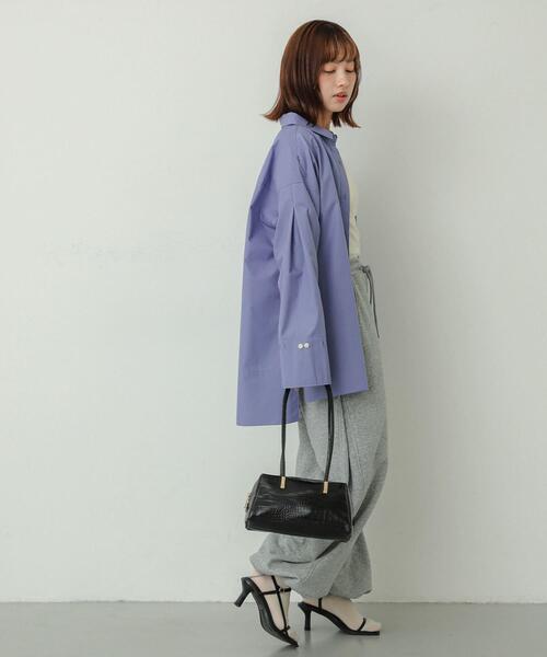 SENSE OF PLACE by URBAN RESEARCH(センスオブプレイスバイアーバンリサーチ)の「チュニックルーズシャツ(Tシャツ/カットソー・レディース・チャコールグレー/オフホワイト/ライトブルー/ブルー系その他/グレー系その他・ONE)」の21枚目の写真