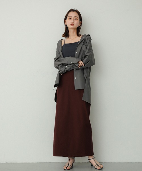 SENSE OF PLACE by URBAN RESEARCH（センスオブプレイスバイアーバンリサーチ）の「チュニックルーズシャツ（Tシャツ/カットソー・レディース・チャコールグレー/オフホワイト/ライトブルー/ブルー系その他/グレー系その他・ONE）」の9枚目の写真