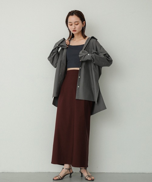 SENSE OF PLACE by URBAN RESEARCH（センスオブプレイスバイアーバンリサーチ）の「チュニックルーズシャツ（Tシャツ/カットソー・レディース・チャコールグレー/オフホワイト/ライトブルー/ブルー系その他/グレー系その他・ONE）」の10枚目の写真