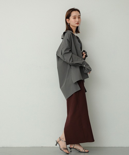 SENSE OF PLACE by URBAN RESEARCH（センスオブプレイスバイアーバンリサーチ）の「チュニックルーズシャツ（Tシャツ/カットソー・レディース・チャコールグレー/オフホワイト/ライトブルー/ブルー系その他/グレー系その他・ONE）」の11枚目の写真