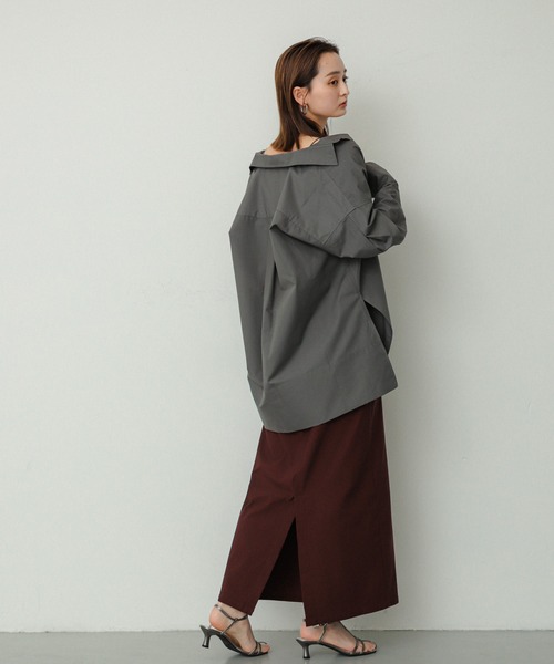 SENSE OF PLACE by URBAN RESEARCH（センスオブプレイスバイアーバンリサーチ）の「チュニックルーズシャツ（Tシャツ/カットソー・レディース・チャコールグレー/オフホワイト/ライトブルー/ブルー系その他/グレー系その他・ONE）」の12枚目の写真