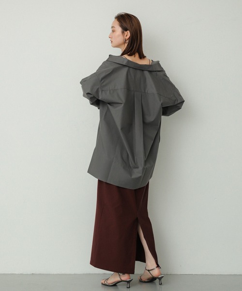 SENSE OF PLACE by URBAN RESEARCH（センスオブプレイスバイアーバンリサーチ）の「チュニックルーズシャツ（Tシャツ/カットソー・レディース・チャコールグレー/オフホワイト/ライトブルー/ブルー系その他/グレー系その他・ONE）」の13枚目の写真