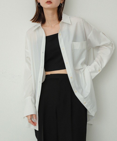 SENSE OF PLACE by URBAN RESEARCH（センスオブプレイスバイアーバンリサーチ）の「チュニックルーズシャツ（Tシャツ/カットソー・レディース・チャコールグレー/オフホワイト/ライトブルー/ブルー系その他/グレー系その他・ONE）」の15枚目の写真