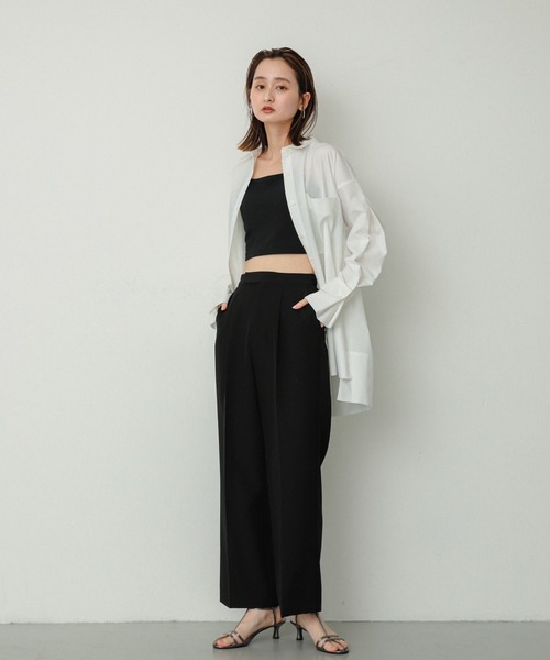 SENSE OF PLACE by URBAN RESEARCH（センスオブプレイスバイアーバンリサーチ）の「チュニックルーズシャツ（Tシャツ/カットソー・レディース・チャコールグレー/オフホワイト/ライトブルー/ブルー系その他/グレー系その他・ONE）」の20枚目の写真